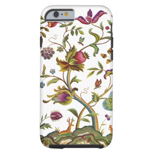 Jacobean Crewel Embroidery Tree of Life Tough iPhone 6 Case