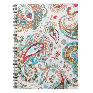 Jacobean Ethnic Floral Pattern Notebook