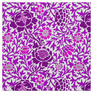 Jacobean Floral, Amethyst Purple and Lilac  Fabric
