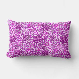 Jacobean Floral, Amethyst Purple and Lilac Lumbar Pillow