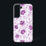 Jacobean Floral Big Pattern Pinks on White Samsung Galaxy S22 Case<br><div class="desc">Jacobean style floral surface pattern design in contrasting pinks on a white background.</div>