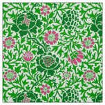 Jacobean Floral, Emerald and Lime Green Fabric