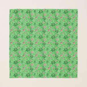 Jacobean Floral, Emerald and Lime Green Scarf