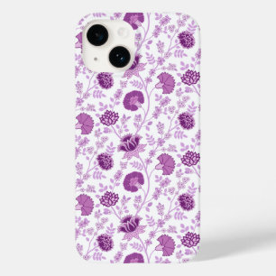 Jacobean Floral Repeat Pattern Pinks on White Case-Mate iPhone 14 Case