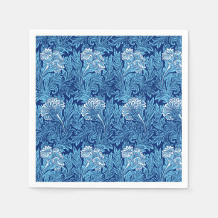 Jacobean Flower Damask, Cobalt and Light Blue Napkins