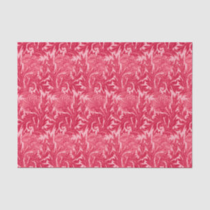 Jacobean Flower Damask, Fuchsia and Light Pink Tissue Paper