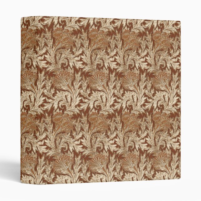 Jacobean Flower Damask, Taupe Tan and Cream Binder (Front/Spine)