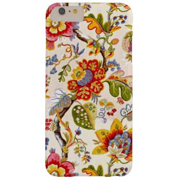 Jacobean Gold Floral Pattern Barely There Iphone 6 Plus Case by KahunaDesigns at Zazzle