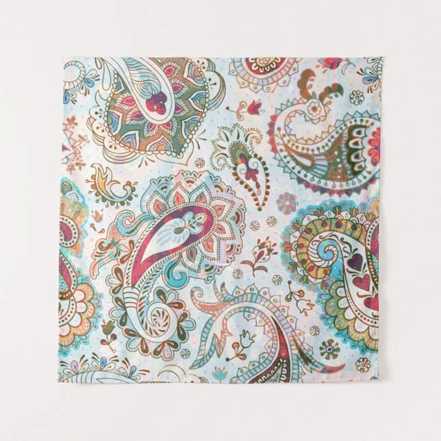 Jacobean seamless pattern. Flowers background, eth Tapestry (Front)