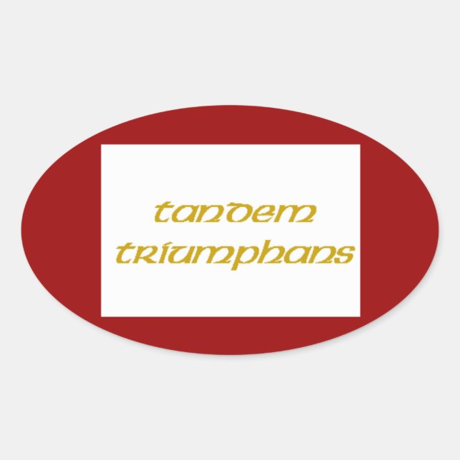 Jacobite 1745 flag oval sticker (Front)