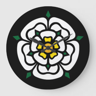 Jacobite - Stuart - York Rose Large Clock