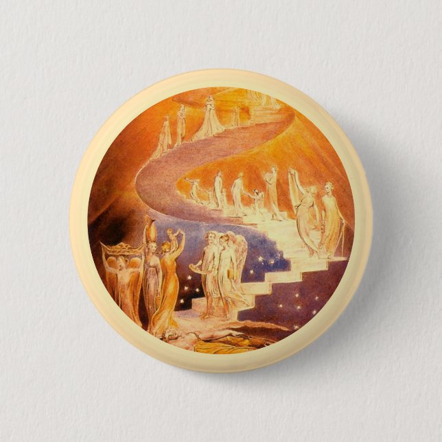 Jacob's Dream By William Blake  Button (Front)