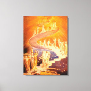 Jacob's Dream By William Blake Canvas Print