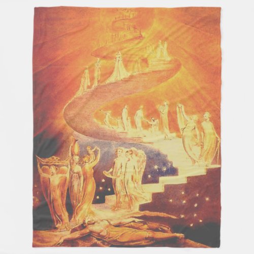 Jacobs Dream By William Blake Fleece Blanket