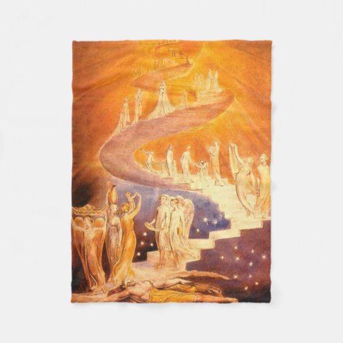 Jacobs Dream By William Blake Fleece Blanket