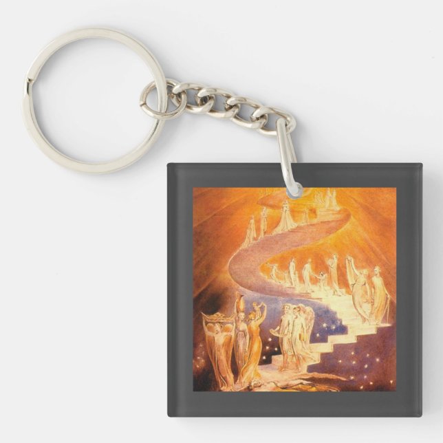 Jacob's Dream By William Blake  Keychain (Front)
