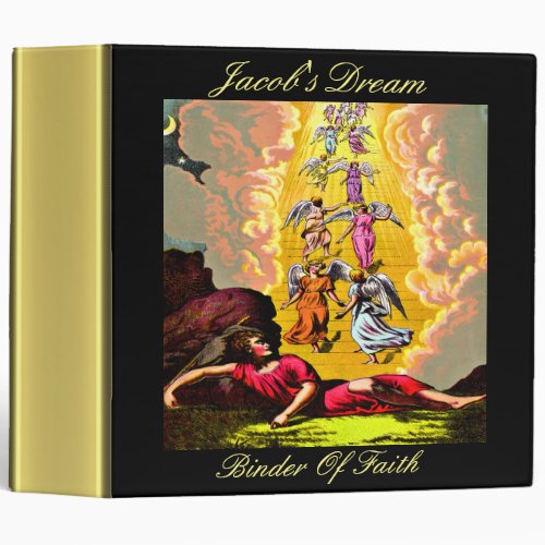 Jacobs Dream gold foil texture 3 Ring Binder