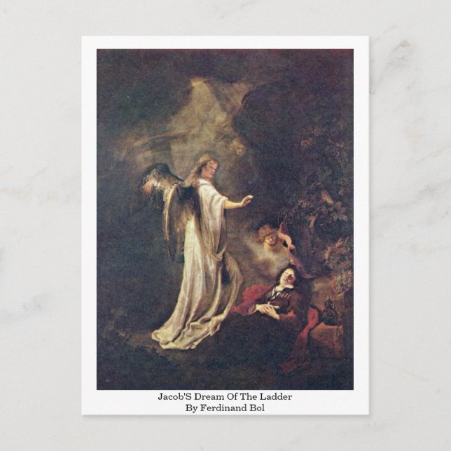 Jacob'S Dream Of The Ladder By Ferdinand Bol Postcard (Front)