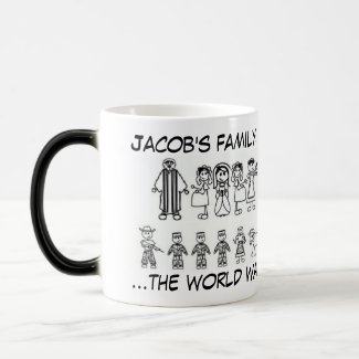 Jacob's family : funny heat activated mug