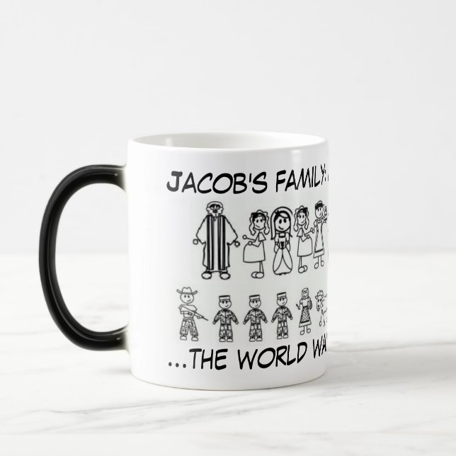 Jacob's family heat activated mug (Left)