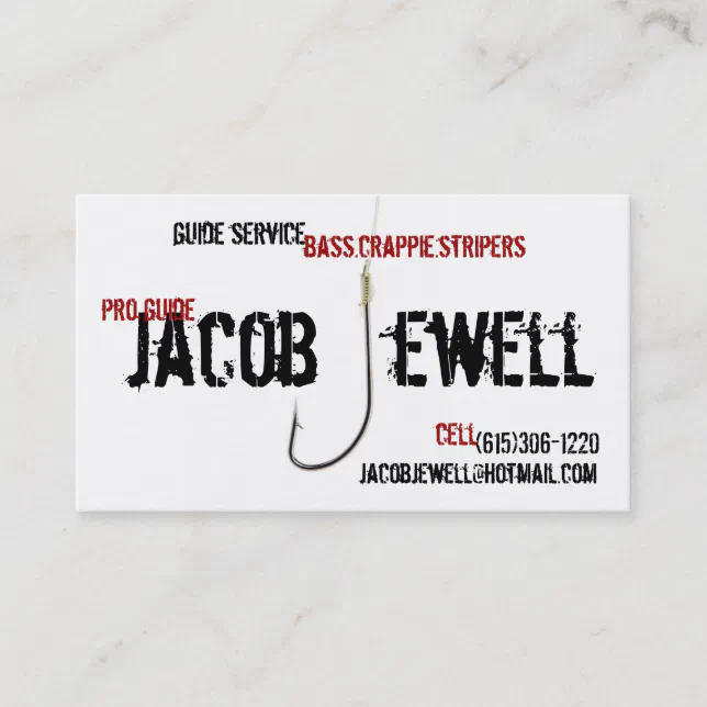 Jacob's Fishing Guide Service Business Card | Zazzle