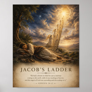 Jacob's Ladder Bible Poster