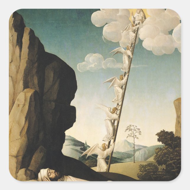 Jacob's Ladder, c.1490 Square Sticker (Front)