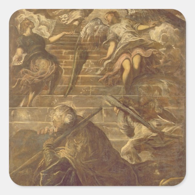 Jacob's Ladder (oil on canvas) Square Sticker (Front)