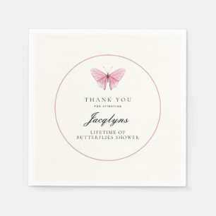 Jacqlyn's Lifetime of Butterflies Shower  TYou V4 Napkins
