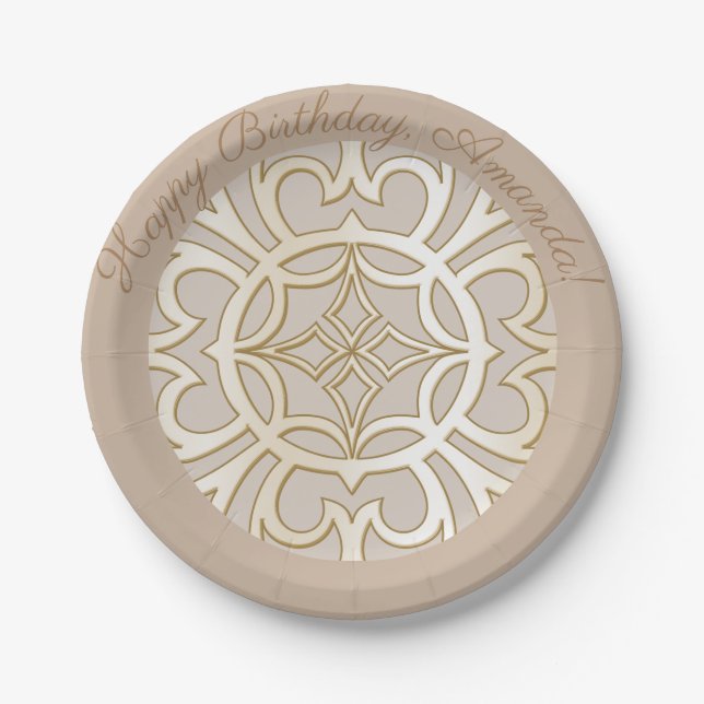 Jacquard Impression Pattern Paper Plates (Front)