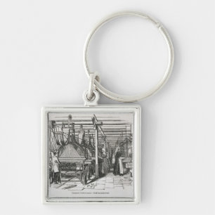 Jacquard Power Looms (engraving) Keychain