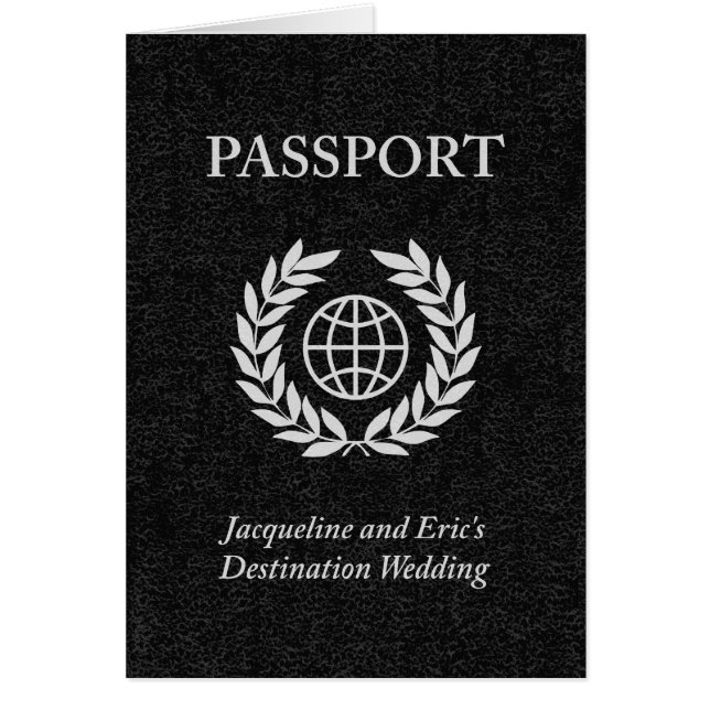 Jacqueline and Eric's Destination Wedding Cards (Front)