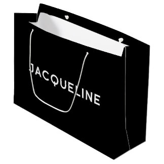 Jacqueline Elegant Gift Bag in Black and White