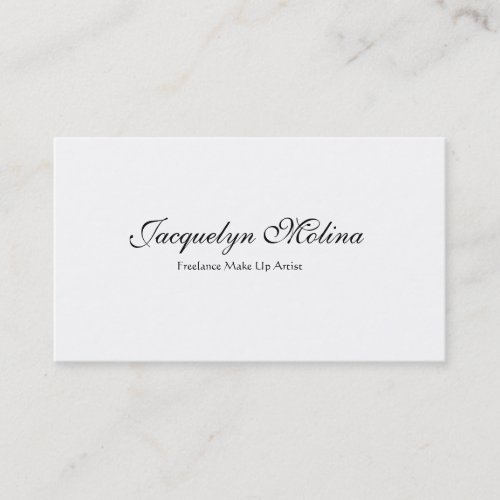 Jacquelyn Molina, Freelance Make Up Artist Business Cards