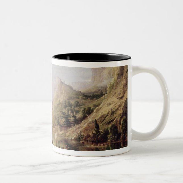 Jacques Cartier Discovering the St. Lawrence Two-Tone Coffee Mug (Right)