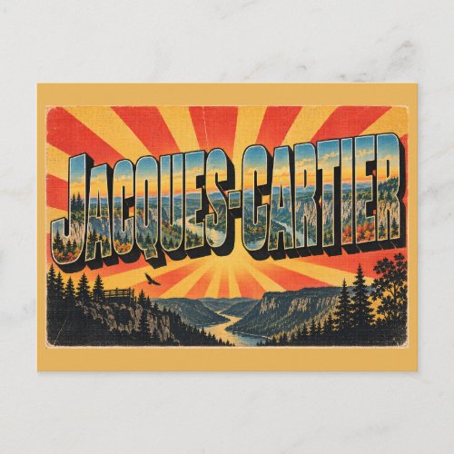 Jacques-Cartier QC Glacial Valley Forest Art Postcard