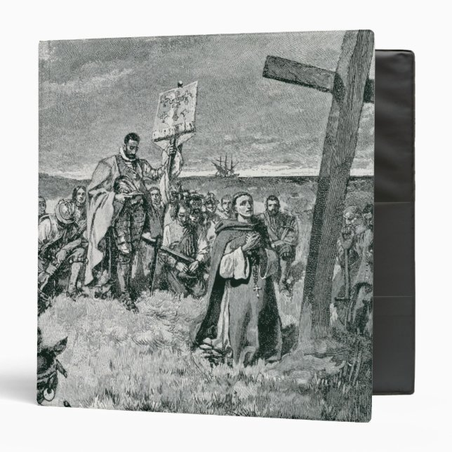 Jacques Cartier  Setting up a Cross at Gaspe Binder (Front/Inside)