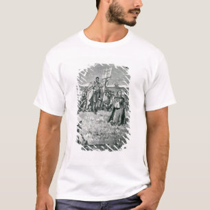 Jacques Cartier Setting up a Cross at Gaspe T-Shirt