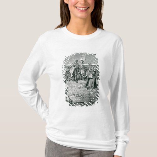 Jacques Cartier  Setting up a Cross at Gaspe T_Shirt