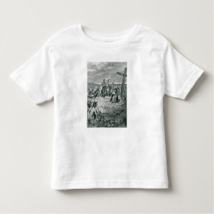 Jacques Cartier Setting up a Cross at Gaspe Toddler T-shirt