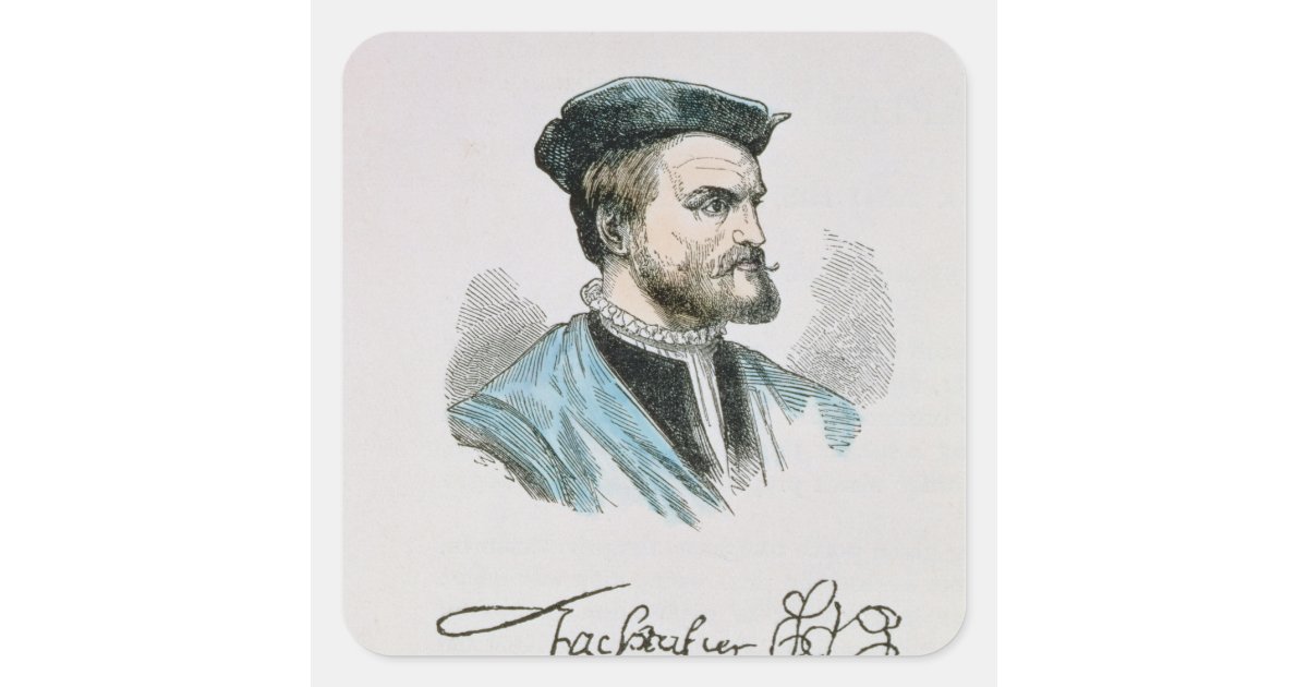 Jacques Cartier Square Sticker | Zazzle