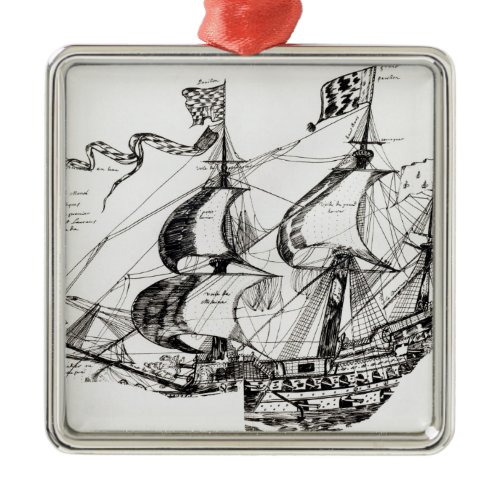 Jacques Cartier's ship, 'Rarete Indes Metal Ornament