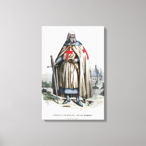Jacques de Molay _ Knight Templar Canvas Print