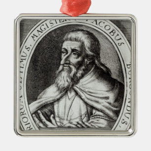 Jacques de Molay  Master of Knights Templars Metal Ornament