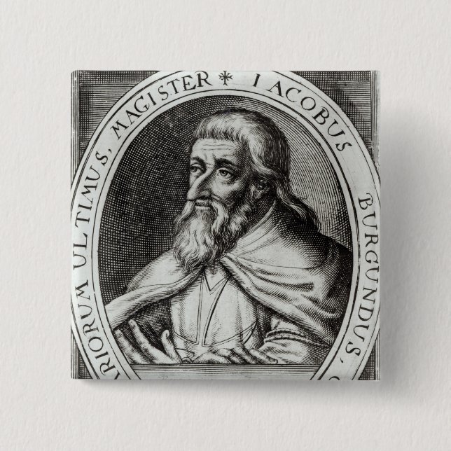 Jacques de Molay  Master of Knights Templars Pinback Button (Front)