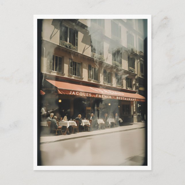 Jacques French Restaurant 1940s Chicago Postcard (Front)