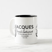 Jacques French Restaurant, Chicago, Illinois Two-Tone Coffee Mug (Front Left)