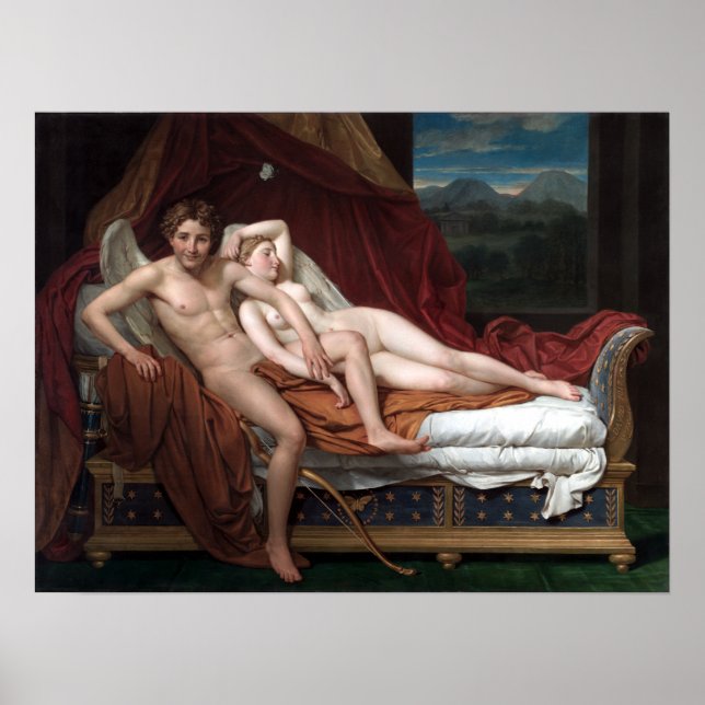Jacques-Louis David Cupid and Psyche Poster (Front)