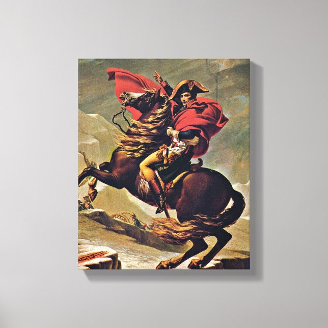 Jacques-Louis David - Napoleon crossing the Alps Canvas Print (Front)