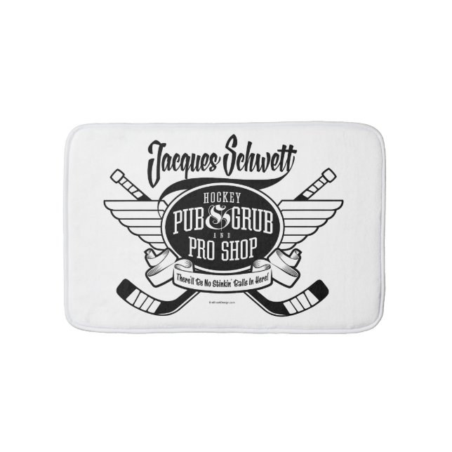 Jacques Schwett Hockey Pro Shop Bathroom Mat (Front)